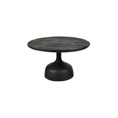 Tower Living Ronde Salontafel 'Elba' Mangohout, 70cm, kleur Zwart