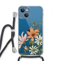 Floral bouquet: iPhone 13 mini Transparant Hoesje met koord