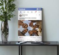 Facebook-scherm Gepersonaliseerd canvas schilderij