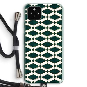 Moroccan tiles: Pixel 5a 5G Transparant Hoesje met koord