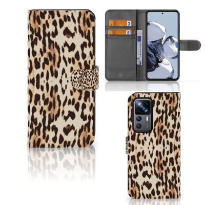 Xiaomi 12T | 12T Pro | Telefoonhoesje | Met pasjeshouder | Leopard