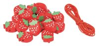 Moses kralenset voorjaar aardbei junior hout rood 3-delig - thumbnail