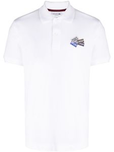 Lacoste polo en coton à patch logo - Blanc