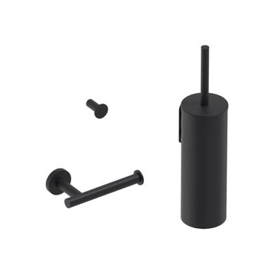 Toiletaccessoire Set MAY 3-in-1 Mat Zwart PED