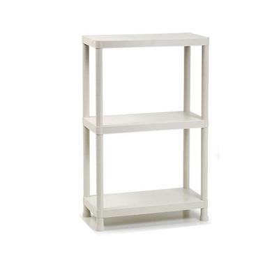 Plasticforte opbergrek - kunststof - wit - 30 x 60 x 95 cm - 3 planken
