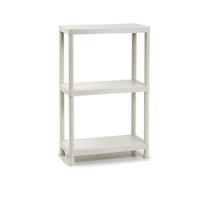 Plasticforte opbergrek - kunststof - wit - 30 x 60 x 95 cm - 3 planken