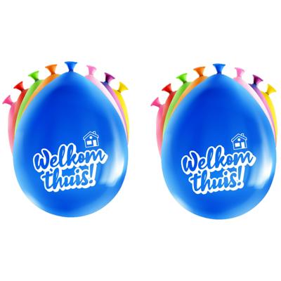 Paperdreams Welkom thuis Ballonnen - 16x - multi kleuren - versiering/feestartikelen