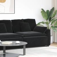 Modulaire bank Armleuning eindmodule met kussens 100 cm zwart