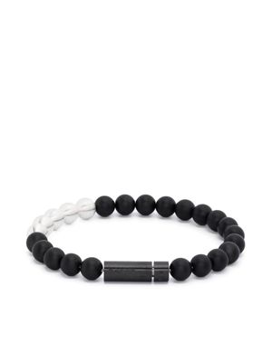 Le Gramme bracelet à détails de perles - Noir