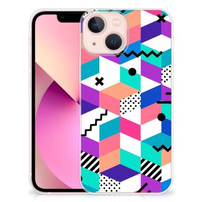 iPhone 13 mini | TPU Hoesje | Blokken Kleurrijk