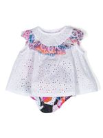 PUCCI Junior ensemble blouse-short en coton à imprimé Iride - Blanc - thumbnail