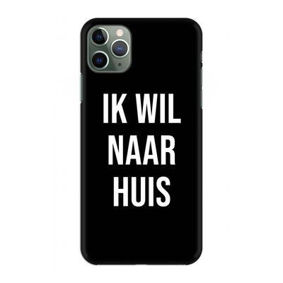 Ik wil naar huis - Zwart: Volledig geprint iPhone 11 Pro Max Hoesje
