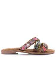 Lazamani - Versierde slippers met suède Leer Dames Lazamani - Versierde slippers met suède Leer Dames