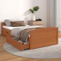 Bedframe met lades massief grenenhout honingbruin 90x200 cm - thumbnail