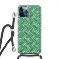 Moroccan tiles 2: iPhone 13 Pro Max Transparant Hoesje met koord