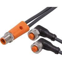 ifm Electronic EVC437 Verbindingskabel Aantal polen (sensoren): 4, 5 Stekker, recht, Bus, haaks 1 m 1 stuk(s)