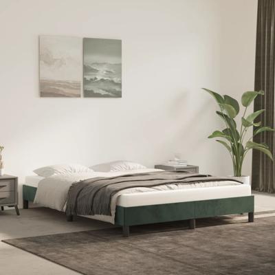 Bedframe zonder matras 140x200 cm fluweel donkergroen