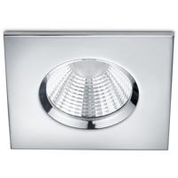 LED Inbouwspot 5W Dimbaar IP65 Waterdicht 3000K Chroom Vierkant