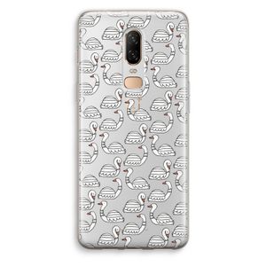 Zwanen: OnePlus 6 Transparant Hoesje