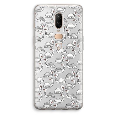 Zwanen: OnePlus 6 Transparant Hoesje