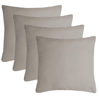 Stof Textile sierkussen Nelson - 4x - beige - 40 x 40 cm - bank kussens - polyester