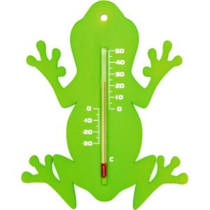 Nature Thermometer - groen - kikker - 15cm - buiten thermometer