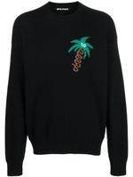 Palm Angels pull Sketchy en maille intarsia - Noir - thumbnail