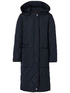 Burberry manteau matelassé à capuche détachable - Bleu