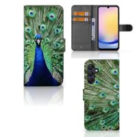 Samsung Galaxy A25 | Telefoonhoesje | Met pasjeshouder | Pauw