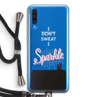 Sparkle quote: Samsung Galaxy A50 Transparant Hoesje met koord