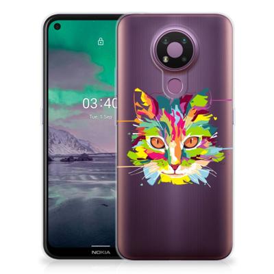 Nokia 3.4 Telefoonhoesje met Naam Cat Color Nokia 3.4 Telefoonhoesje met Naam Cat Color