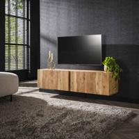 LifestyleFurn Hangend TV-meubel Matrice Acaciahout, 150cm - Massief acacia naturel - thumbnail