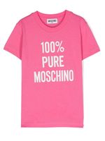 Moschino Kids t-shirt à logo imprimé - Rose - thumbnail