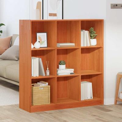 Boekenkast / ruimtelijke scheidingswand Wasbruin