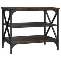 The Living Store Tv-kast - Industrieel - 60x40x50 cm - Gerookt eiken - Duurzaam hout en ijzer