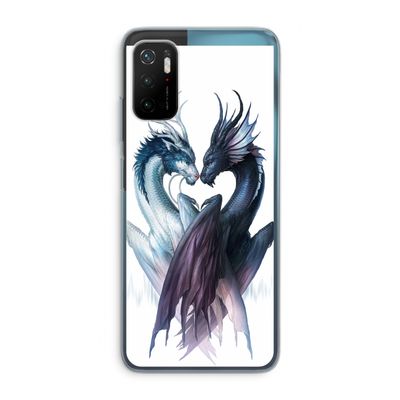 Yin Yang Dragons: Xiaomi Poco M3 Pro 5G Transparant Hoesje