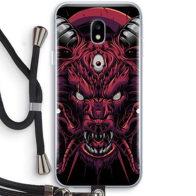 Hell Hound and Serpents: Samsung Galaxy J3 (2017) Transparant Hoesje met koord