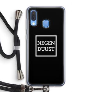 Negenduust black: Samsung Galaxy A40 Transparant Hoesje met koord