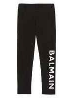 Balmain Kids legging à logo imprimé - Noir - thumbnail