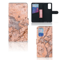 OnePlus 9 Pro Bookcase Marmer Oranje