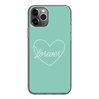 Forever heart pastel: iPhone 11 Pro Transparant Hoesje