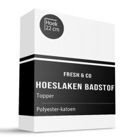 Topper Hoeslaken - Badstof - Wit - 180x200cm - Wit - Fresh And Co - Dekbed-Discounter.nl