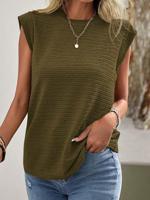 Plain Casual Regular Fit Crew Neck Shirt