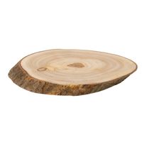 Decoratie boomschijf - hout - 26 x 16 x 2,5 cm - ovaal