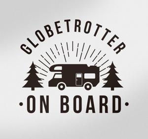 Auto sticker globetrotter on board