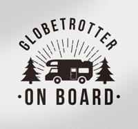 Auto sticker globetrotter on board - thumbnail