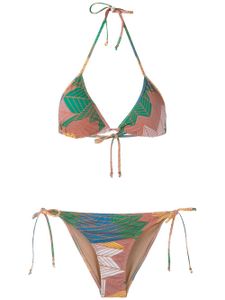 Amir Slama bikini imprimé à bonnets triangles - Multicolore