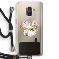 GRL PWR Flower: Samsung Galaxy A8 (2018) Transparant Hoesje met koord GRL PWR Flower: Samsung Galaxy A8 (2018) Transparant Hoesje met koord