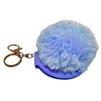 Tom Sleutelhanger Met Spiegel 6 Cm Polyester Paars - thumbnail