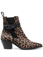 Zadig&Voltaire Tyler 60mm leopard-print ankle boots - Marron - thumbnail